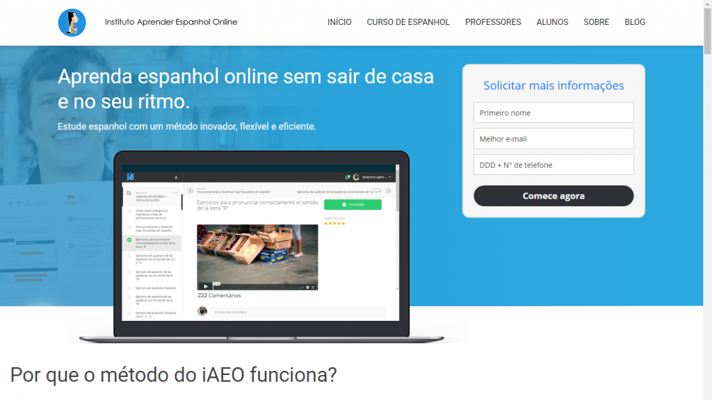 Página inicial - Instituto Aprender Espanhol Online Página inicial - Instituto Aprender Espanhol Online
