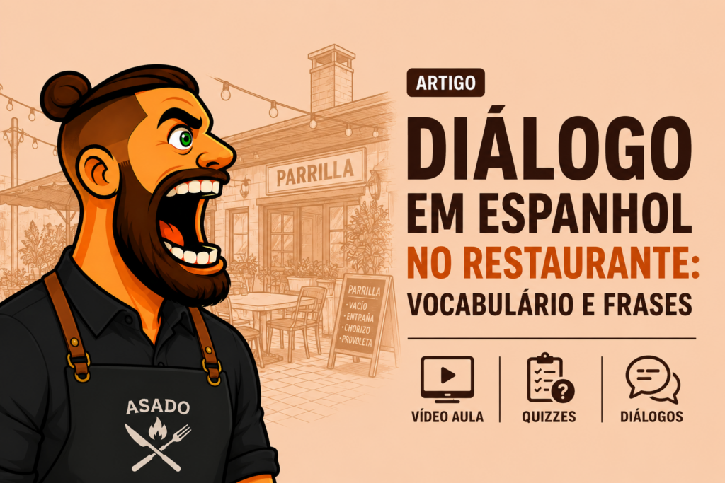 Di&aacute;logo em espanhol no restaurante